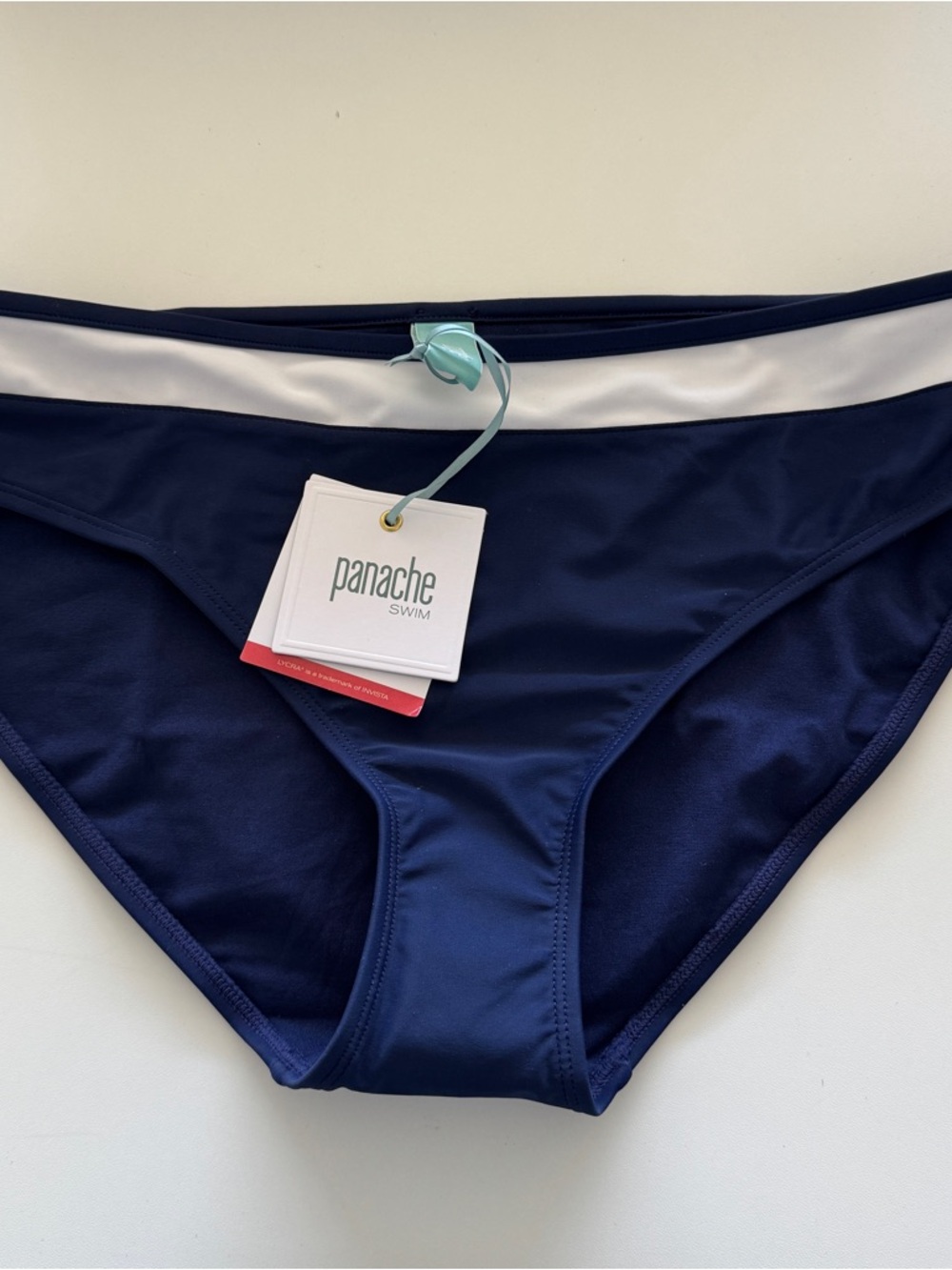 XL Panache Swim Navy/White Bikini Bottom (40GG matching top sold separately)